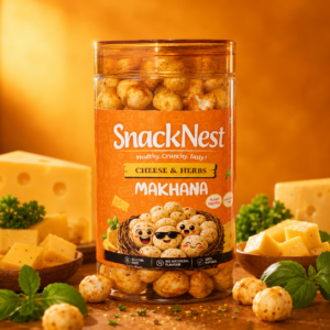 SnackNest Cheese & Herbs Makhana